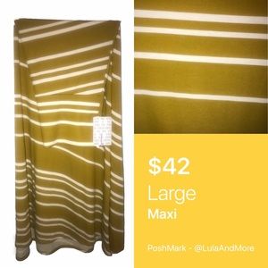 🆕 #21 LuLaRoe Large Striped Maxi Skirt - BNWT
